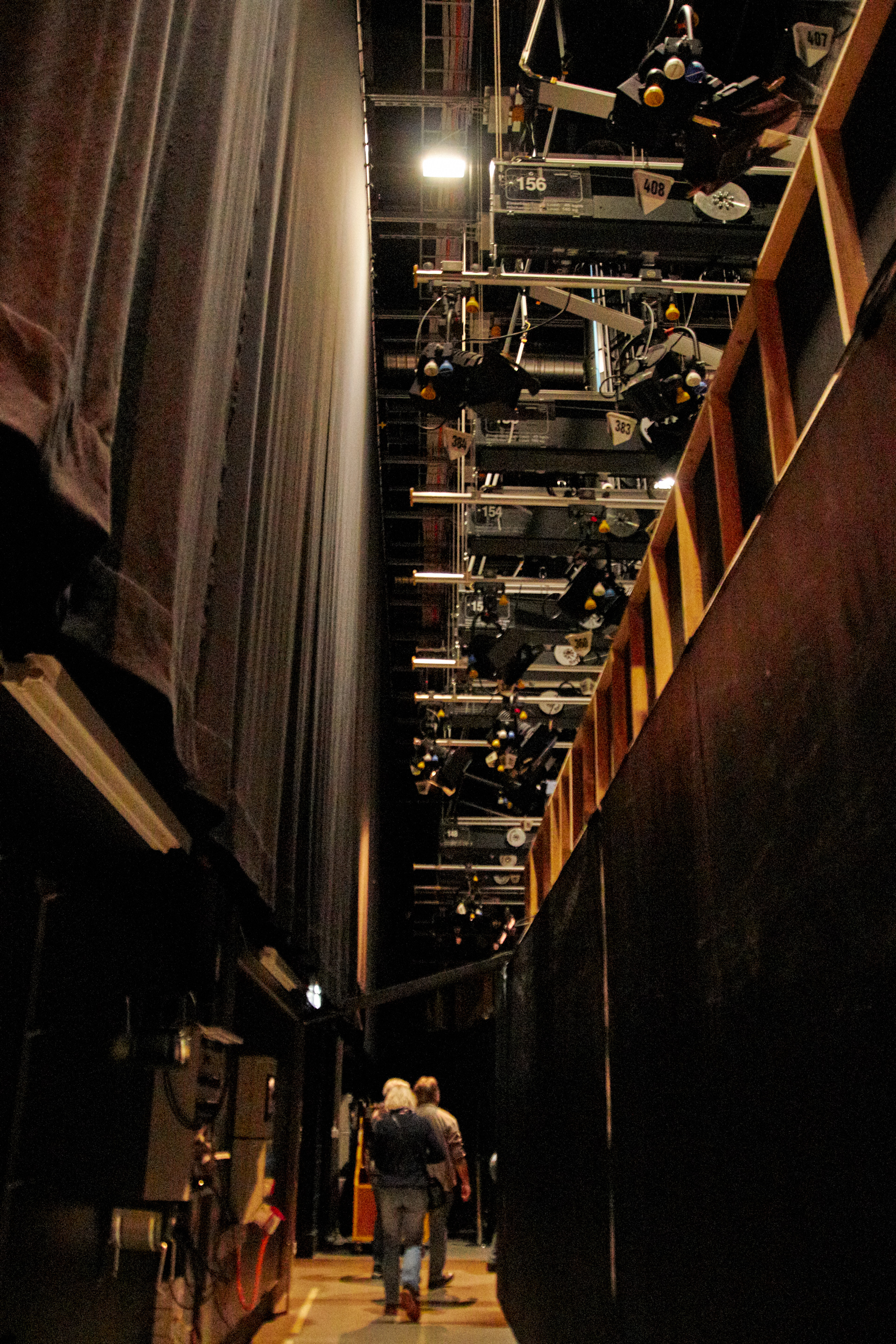 Erster Blick zur Decke des Studios