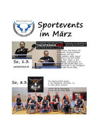 Sport Events im März,  ein KLick auf die Grafik öffnet einen pdf Flyer.